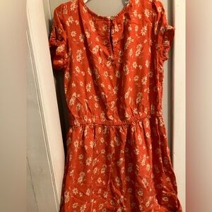Floral Orange Dress